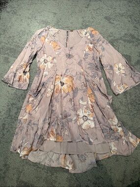 Free People Mauve Floral Dress - Size 2